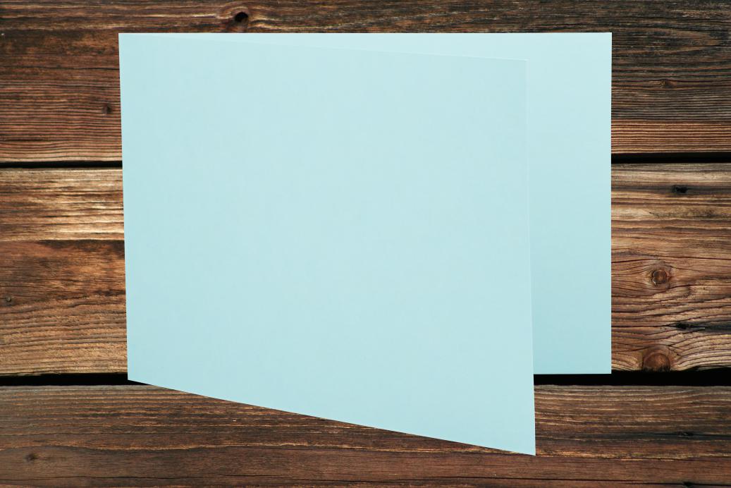 Klappkarten 148x210/420 mm (A5) langdoppelt Hellblau 230 g/qm